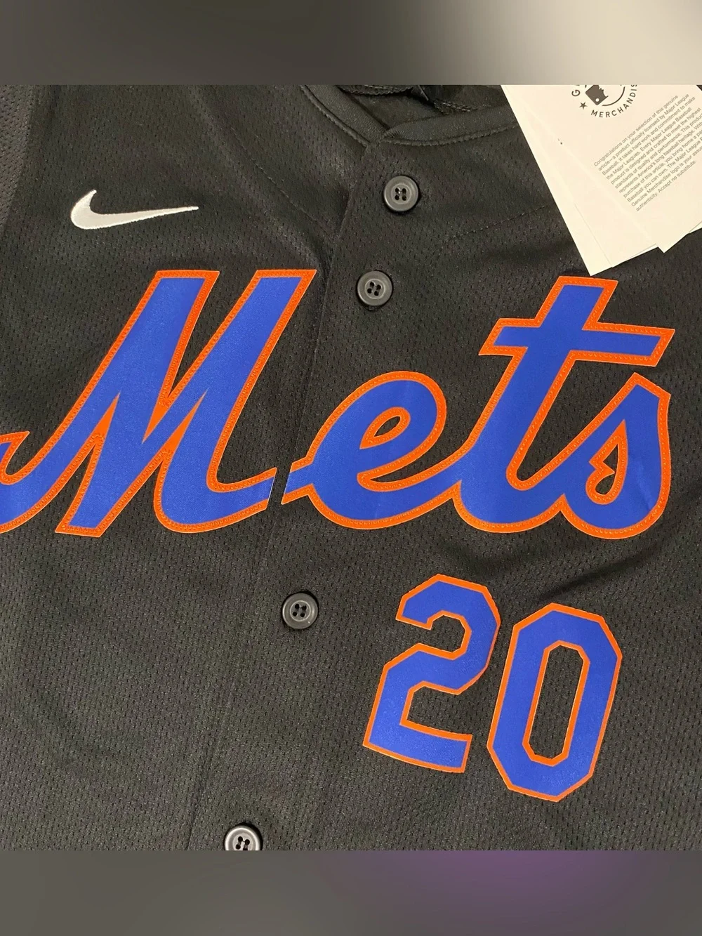 Nike Pete Alonso New York Mets Youth Small Size 8 Black Jersey NWT